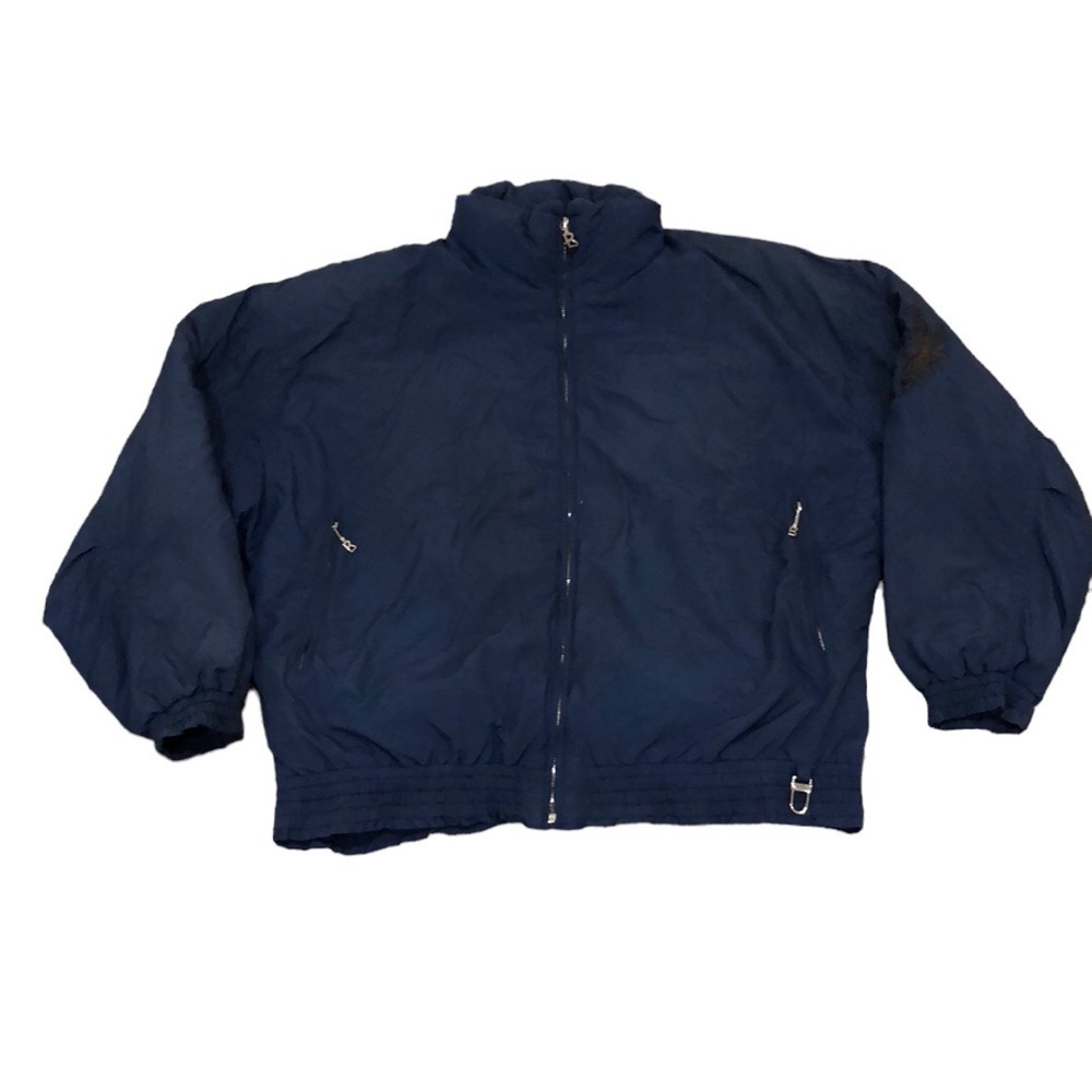 Vintage Bogner Down Puffer Coat Size 12 Navy Blue